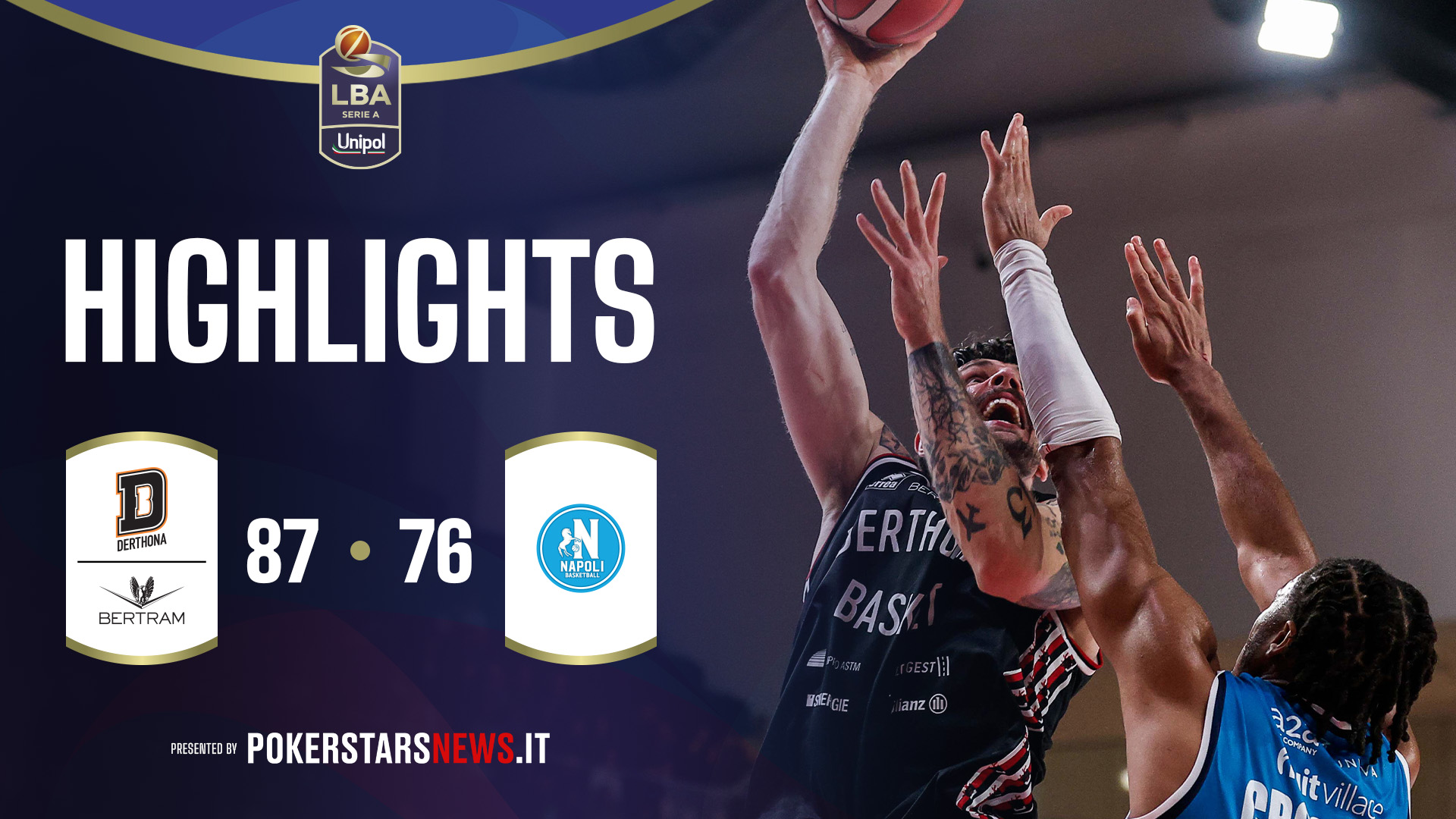 immagine - Bertram Derthona Tortona - Napoli Basketball | PokerstarsNews Highlights Serie A Unipol 2025/2026